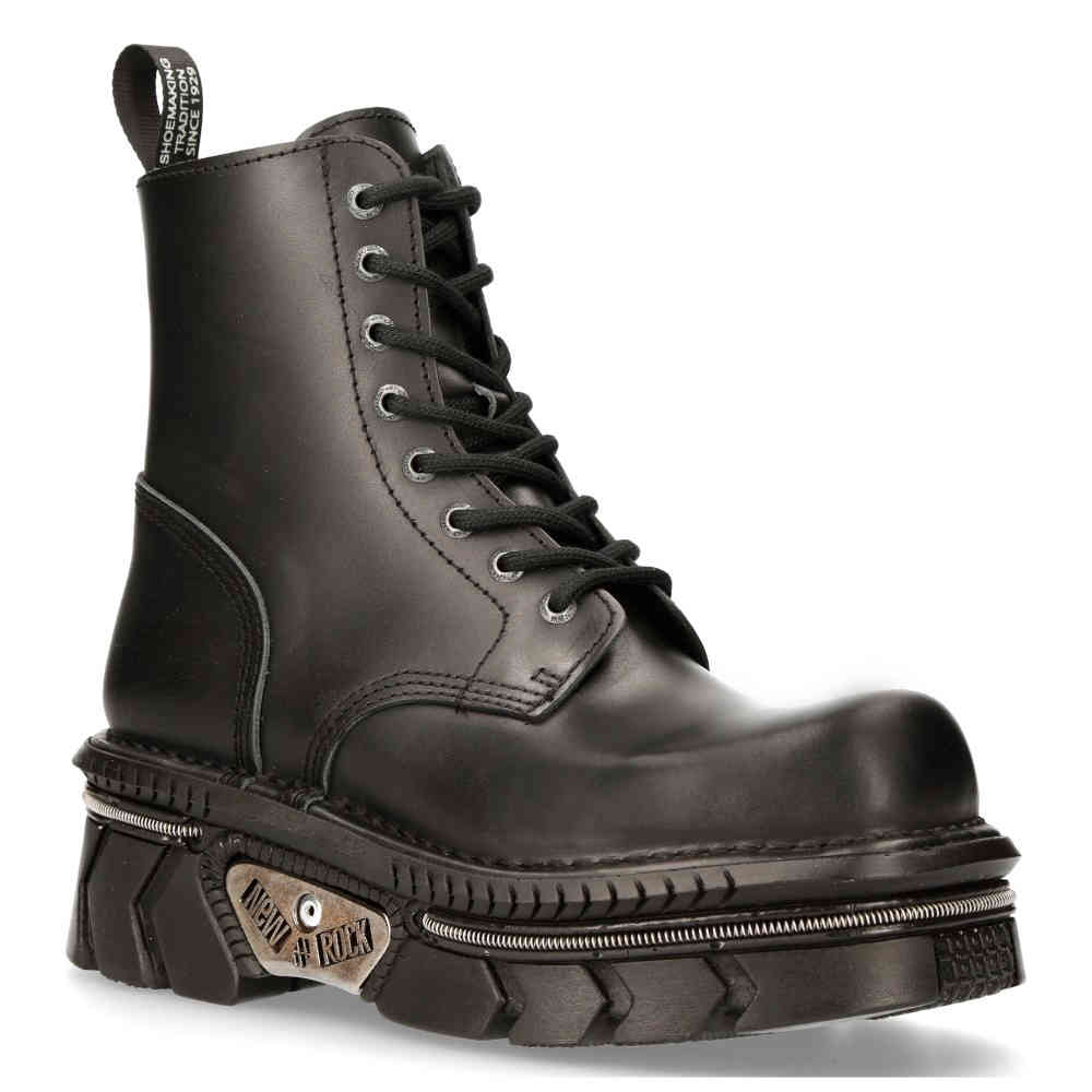 New Rock - M-MILI084N-S6 Bottes lacées - Noir